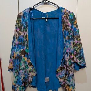 Urban Outfitters Kimchi Blue Vibrant Multicolored Open Front Tunic Kimono